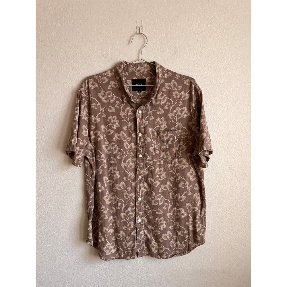 Rails Men's Carson Shirt in Japanese Maple Faded Saddle Size LARGE